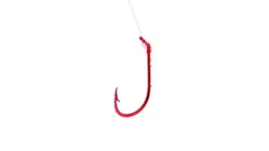 Eagle Claw Snelled Baitholder Hook Red