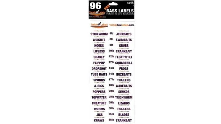 Bass Anglers Magazine Pro Bass Tackle Box Labels From Bass Angler Magazine